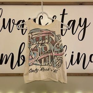 Vintage style rolling stones tank top